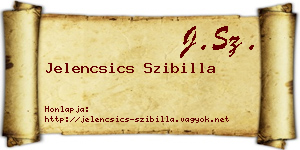 Jelencsics Szibilla névjegykártya